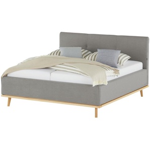 Musterring Polsterbett mit Bettkasten Delphi Variante A ¦ grau ¦ Maße (cm): B: 178 H: 118