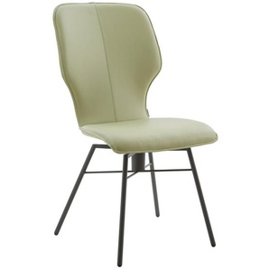 Musterring Stuhl Nevio , Olivgrün , Leder , Echtleder , Color-Finish-Leder , Uni , A-Form , 49x95x63 cm , Stoffauswahl, Lederauswahl , Esszimmer, Stühle, Esszimmerstühle, Lederstühle