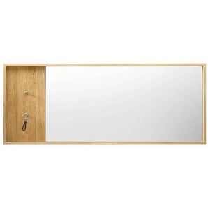 Musterring Wandspiegel , Eiche Bianco , Glas , Eiche , teilmassiv , rechteckig , 154x62x6 cm , waagrecht montierbar , Garderobe, Garderobenspiegel, Garderobenspiegel