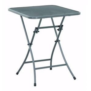 MWH Klapptisch Cafe Latte 60x60 cm in eisengrau - Streckmetall thermosint beschichtet