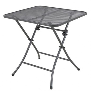 MWH Klapptisch Cafe Latte 70x70 cm in eisengrau - Streckmetall thermosint beschichtet