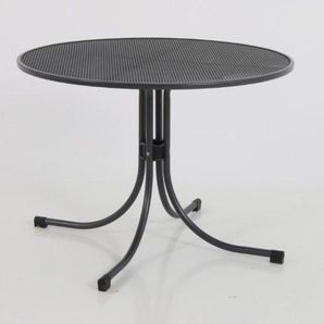 MWH Tisch 105 cm Streckmetall im Farbton eisengrau - Metall elotherm beschichtet