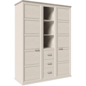 My Baby Lou Babykleiderschrank Camron, Grau, Weiß, Kunststoff, 7 Fächer, 3 Schubladen, 154x209.2x60.2 cm, Babymöbel, Babykleiderschrank