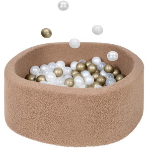 My Baby Lou Bällebad, Cappuccino, Gold, Transparent, Perlmutt, Kunststoff, 30 cm, EN 71, Spielzeug, Kinderspielzeug, Bällebad