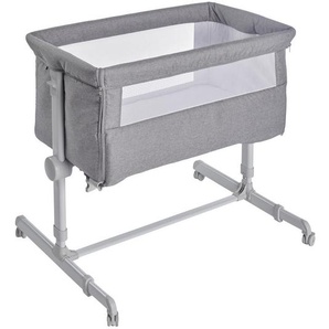 My Baby Lou Beistellbett Basic, Grau, Weiß, Metall, Kunststoff, Textil, Holzwerkstoff, 56x89x81 cm, ISO 9001, Fsc, Bsci, Reißverschluss, Bezug