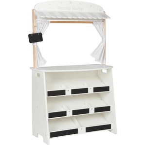 My Baby Lou Kaufladen, Natur, Schwarz, Weiß, Hellgrau, Holz, Textil, 2-teilig, Schima, Sperrholz, 29x99x60 cm, unisex, EN 71, Spielzeug,