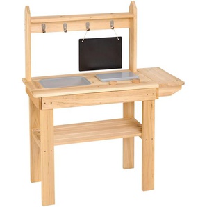 My Baby Lou Kinderküche, Natur, Holz, Metall, Kunststoff, 11-teilig, Tanne, Hartholz, 36x96x80 cm, unisex, EN 71, Spielzeug, Kinderspielzeug,