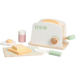 My Baby Lou Kinderküchenzubehör, Gelb, Natur, Weiß, Pink, Mintgrün, Holz, Kunststoff, 8-teilig, Schima, Sperrholz, unisex, EN 71, Spielzeug,