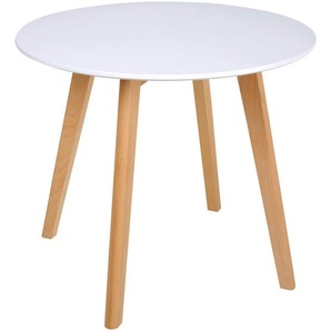 My Baby Lou Kindertisch Linus, Weiß, Buche, Holz, Holzwerkstoff, Buche, massiv, Uni, rund, eckig, 50.5 cm, einfacher Aufbau, Kinder- & Jugendzimmer,