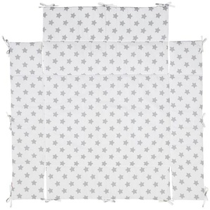 My Baby Lou Laufgittereinlage, Grau, Weiß, Textil, Füllung: Polyester, 100x75 cm, Babymöbel, Laufgitter