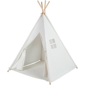 My Baby Lou Spielzelt Tipi Smile, Creme, Holz, Textil, Kiefer, massiv, 120x154x120 cm, Fsc, AZO-frei, EN 71, Spielzeug, Kinderzelte