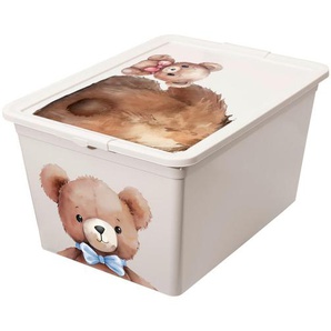 My Baby Lou Spielzeugbox, Beige, Kunststoff, Bär, 36x25x48.5 cm, Made in Europe, Deckel, Spielzeug, Spielzeugkisten
