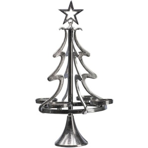 my home Adventsleuchter Tannenbaum, Weihnachtsdeko (1 St), Kerzenständer aus Aluminium, Höhe 86 cm