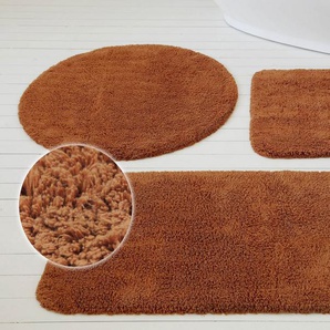 my home Badematte Kian, Höhe 20 mm, fußbodenheizungsgeeignet, Baumwolle, rund, Badvorleger, Badteppich aus 100%Baumwolle, weich, waschbar, saugfähig