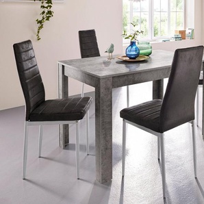 INOSIGN Essgruppe 0, (Set, 5-tlg), mit Esstisch »Lynn«, Breite 120 cm und 4 x Stuhl »Kate«