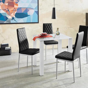 INOSIGN Essgruppe, (Set, 5-tlg), mit Glastisch, Breite 80 cm