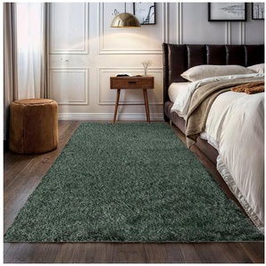 my home Hochflor-Teppich Banji, rechteckig, Höhe: 37 mm, Uni Farben, weich und flauschig, auch als Läufer & in rund erhältlich