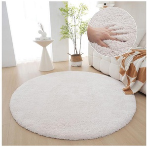 my home Hochflor-Teppich Microfaser Teppich Magong, besonders weich, sehr feiner Flor, rund, Höhe: 25 mm, unifarben, weiche Teppiche, Wohnzimmer, Schlafzimmer, Kinderzimmer