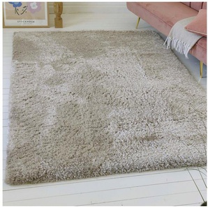 my home Hochflor-Teppich Saul, rechteckig, Höhe: 50 mm, dichter weicher Langflor, Shaggy, uni farben, Wohnzimmer