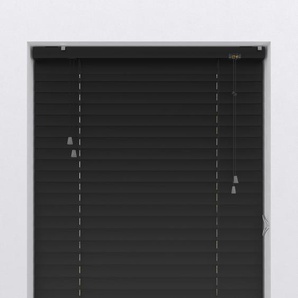 Jalousie MY HOME Amalia Jalousien Gr. 180 cm, 210 cm, schwarz (schwarz, schwarz, schwarz) Jalousien 50mm Lamellen aus Aluminium-Matt, Bedienung durch Schnurzug