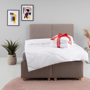 my home Microfaserbettdecke Caelan, kaufe eine Decke - erhalte die Leichtbettdecke gratis dazu!, Füllung: 100% Polyester, Bezug: 100% Polyester, Bettdecke 135x200 cm und 155x220 cm, Sommer, Winter