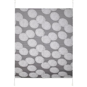 Plissee MY HOME BELUM Plissees Gr. 130 cm, zweiseitig verschiebbar, 120 cm, grau Plissees ohne Bohren Plissee Klemmfix, im Fixmaß, Ausbrenner, Kreise, Blumen, Klemmträger