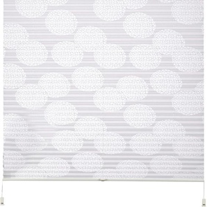 Plissee MY HOME BELUM Plissees Gr. 210 cm, zweiseitig verschiebbar, 70 cm, weiß Plissees ohne Bohren Plissee Klemmfix, im Fixmaß, Ausbrenner, Kreise, Blumen, Klemmträger