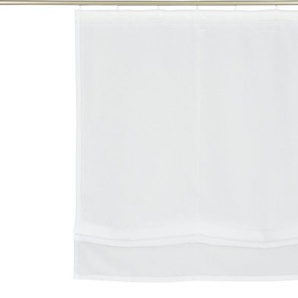 Raffrollo MY HOME Regina Raffrollos Gr. 140 cm, Klettband, 140 cm, weiß Raffrollos transparent Transparent, Voile, Polyester