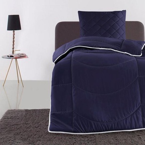 my home Steppbett + Kopfkissen Microlux, Bettdecke 135x200 cm, 155x220 cm, Füllung: Polyester, Bezug: Polyester, Set mit Kissen 40x80 cm, 80x80 cm, Sommer, Herbst, Winter in 4 Farben