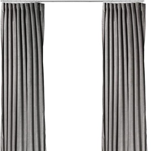 Vorhang MY HOME Velvet uni Gardinen Gr. 245 cm, Multifunktionsband, 140 cm, grau Badezimmergardinen Gardine Samt