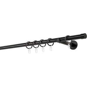mydeco Gardinenstange 20mm Cap Wandträger 12 cm, 1-läufig, Fixmaß, verschraubt