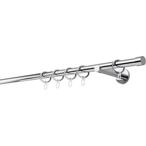mydeco Gardinenstange 20mm Cap Wandträger 12 cm, 1-läufig, Fixmaß, verschraubt