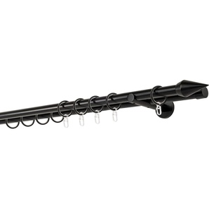 mydeco Gardinenstange 20mm Point Wandträger 14 cm, 2-läufig, Fixmaß, verschraubt, Aluminium