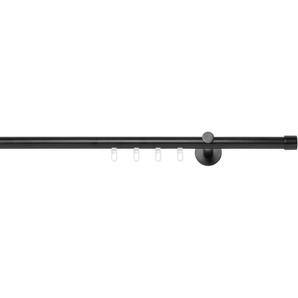 Gardinenstange MYDECO Kappe function Ø 20mm Gardinenstangen Gr. L: 310 cm, 1 läufig, schwarz Gardinenstangen Wandmontage