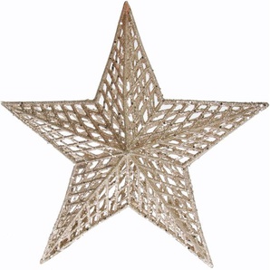Dekostern MYFLAIR MÖBEL & ACCESSOIRES Weihnachtsstern, Weihnachtsdeko Dekosterne Gr. B/H/T: 30,50 cm x 30,50 cm x 7,00 cm, goldfarben Fensterdeko Weihnachtssterne Höhe ca. 31 cm