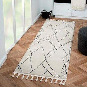 Myflair Möbel & Accessoires Hochflor-Läufer Moroccan Drawline, rechteckig, Höhe: 24 mm, modern, marokkanisches Design, flauschig weich durch Hochflor