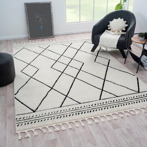 Myflair Möbel & Accessoires Hochflor-Teppich Moroccan Design Lagerräumung, rechteckig, Höhe: 24 mm, modern, marokkanisches Design, Rauten Muster, weich durch Hochflor