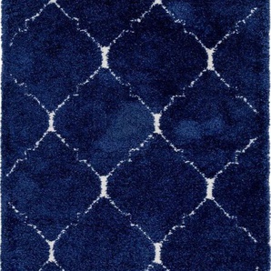 Myflair Möbel & Accessoires Hochflor-Teppich Temara Shag Lagerräumung, rechteckig, Höhe: 51 mm, gewebt, Rauten Design, weich & kuschelig