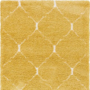 Myflair Möbel & Accessoires Hochflor-Teppich Temara Shag Lagerräumung, rechteckig, Höhe: 51 mm, gewebt, Rauten Design, weich & kuschelig