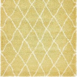 Myflair Möbel & Accessoires Hochflor-Teppich Temara Shag Lagerräumung, rechteckig, Höhe: 51 mm, gewebt, Rauten Design, weich & kuschelig