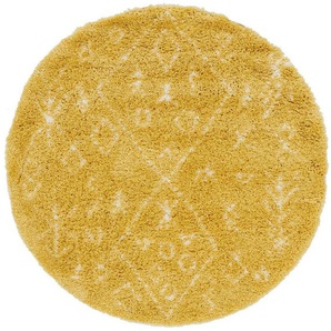 Myflair Möbel & Accessoires Hochflor-Teppich Temara Shag Lagerräumung, rund, Höhe: 51 mm, gewebt, Scandi Design, ideal im Wohnzimmer & Schlafzimmer