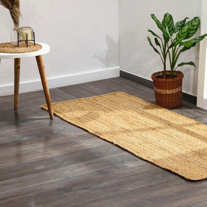 Myflair Möbel & Accessoires Läufer Lola, rechteckig, Höhe: 10 mm, Juteteppich, Wendeteppich, handgeflochten, 100% Naturfaser, Boho-Style