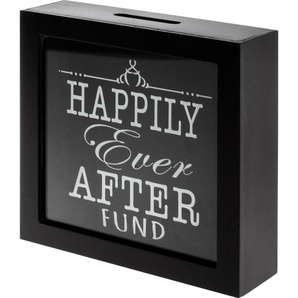 Spardose MYFLAIR MÖBEL & ACCESSOIRES Shadra, schwarz Spardosen schwarz Weitere Figuren Skulpturen Dekofiguren eckig, 20x20 cm, mit Schriftzug