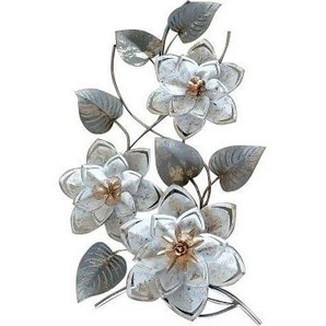 Myflair Möbel & Accessoires Wandbild Wandbild Blumen, silber/weiß, maschinell