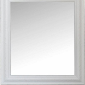 Myflair Möbel & Accessoires Wandspiegel Asil (1-St), weiß, rechteckig, Rahmen mit Antik-Finish, Spiegel mit Facettenschliff