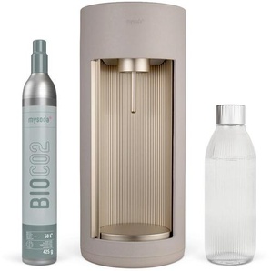 mysoda Wassersprudler Glassy Clay, Creme, Metall, Kunststoff, Holzwerkstoff, 44.4 cm, Küchengeräte, Wasseraufbereitung, Wassersprudler