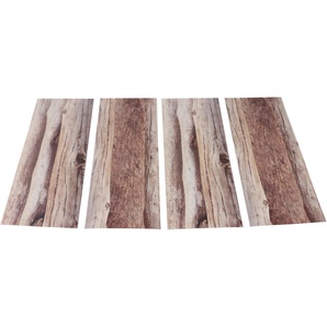 MYSPOTTI Duscheinlage Klebefliese Stepon Dschungelbrücke Wanneneinlagen antirutsch Gr. B/L: 30 cm x 10 cm, braun (holzoptik) Badewanneneinlagen
