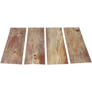 MYSPOTTI Duscheinlage Klebefliese stepon Holz Wanneneinlagen Antirutsch-Aufkleber Gr. B/L: 30 cm x 10 cm, braun (dunkelbraun) Badewanneneinlagen
