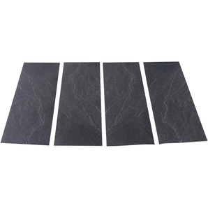 MYSPOTTI Duscheinlage Klebefliese stepon Slate Wanneneinlagen Antirutsch-Aufkleber Gr. B/L: 30 cm x 10 cm, schwarz (anthrazit, schwarz) Badewanneneinlagen