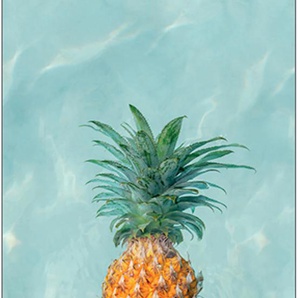 MYSPOTTI Spritzschutz fresh Happy Pineapple Spritzschutzwände 100 x 210 cm Gr. B/H: 100 cmx210 cm, blau Küchendekoration Spritzschutzwände